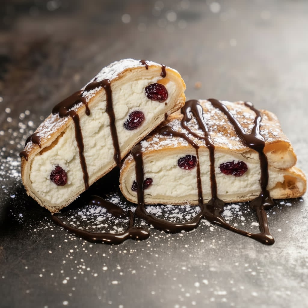 Túrós-áfonyás pirog